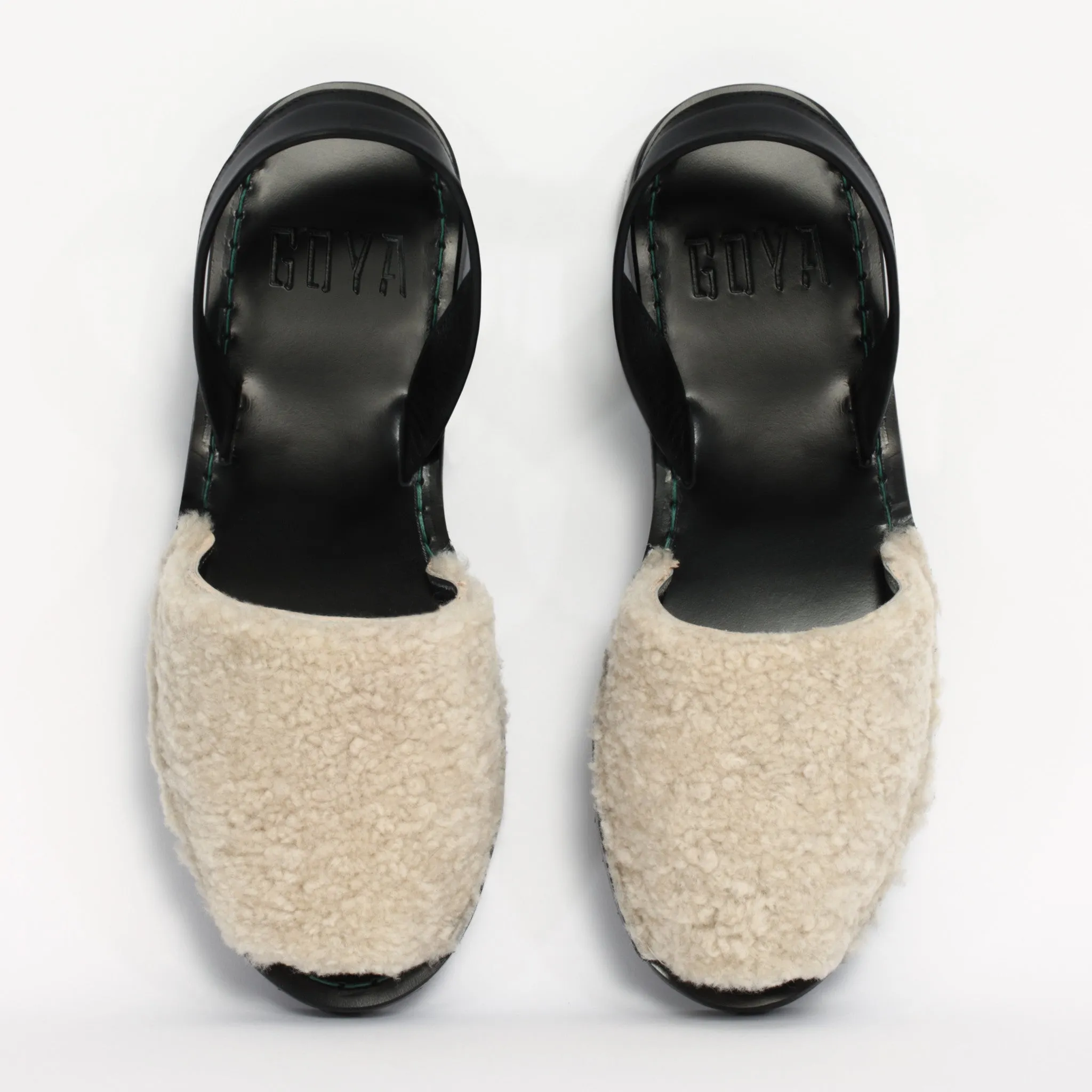 GOYA Crudo Shearling Sandals