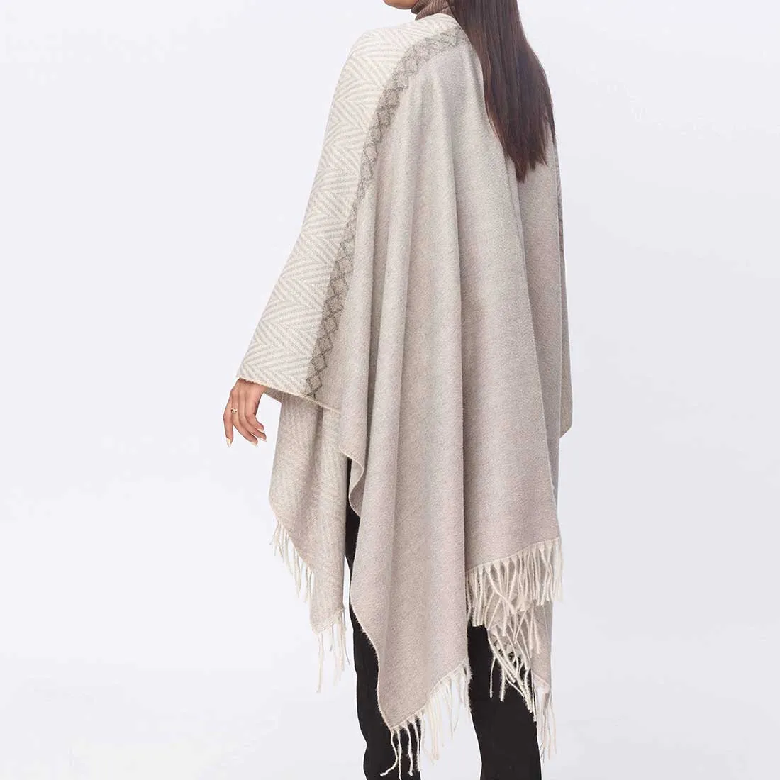 Grey Cape Shawl PW3882