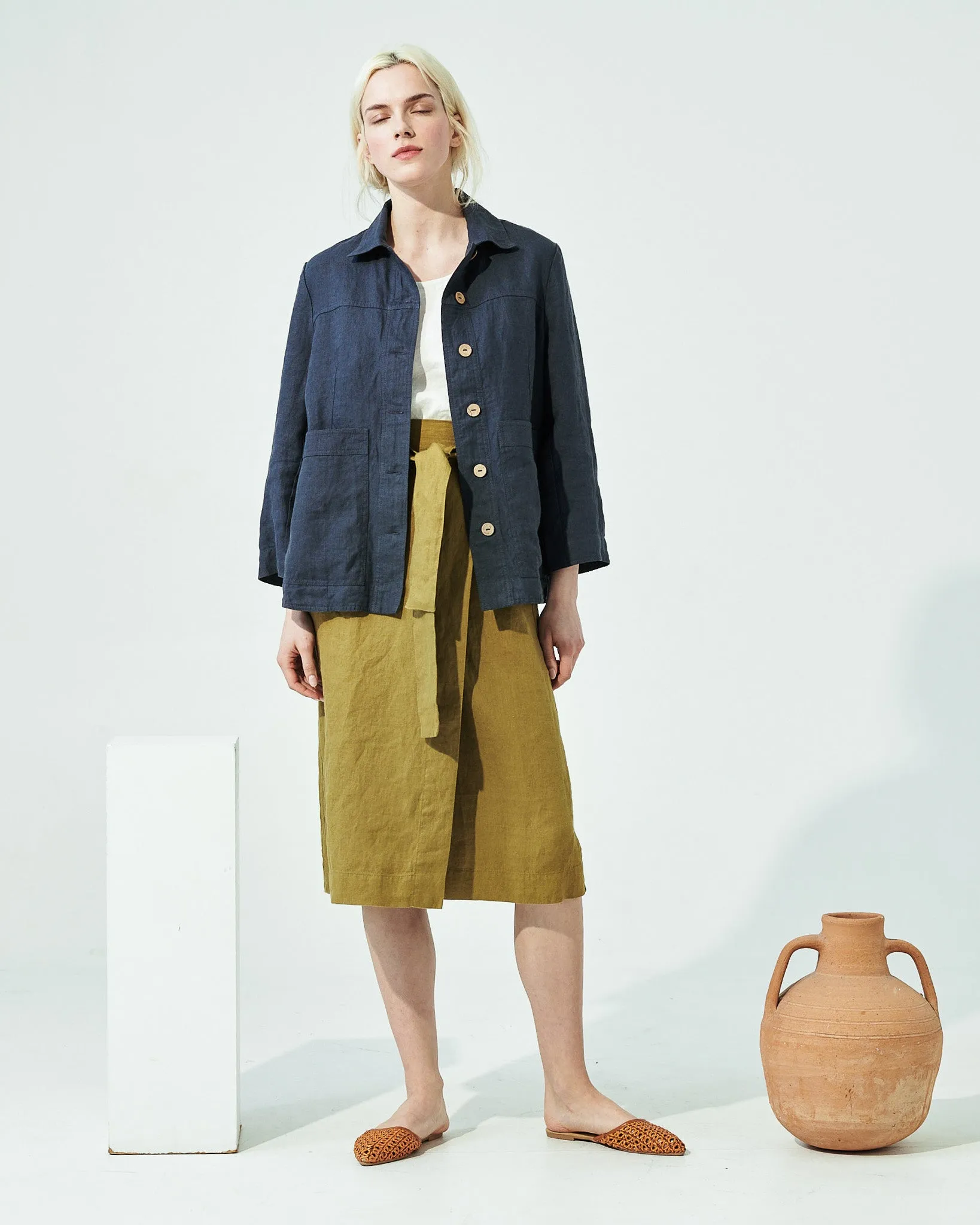 HELSINKI button down linen jacket (SS24)