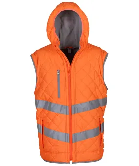 Hi-vis Kensington hooded gilet (HV007) | Orange