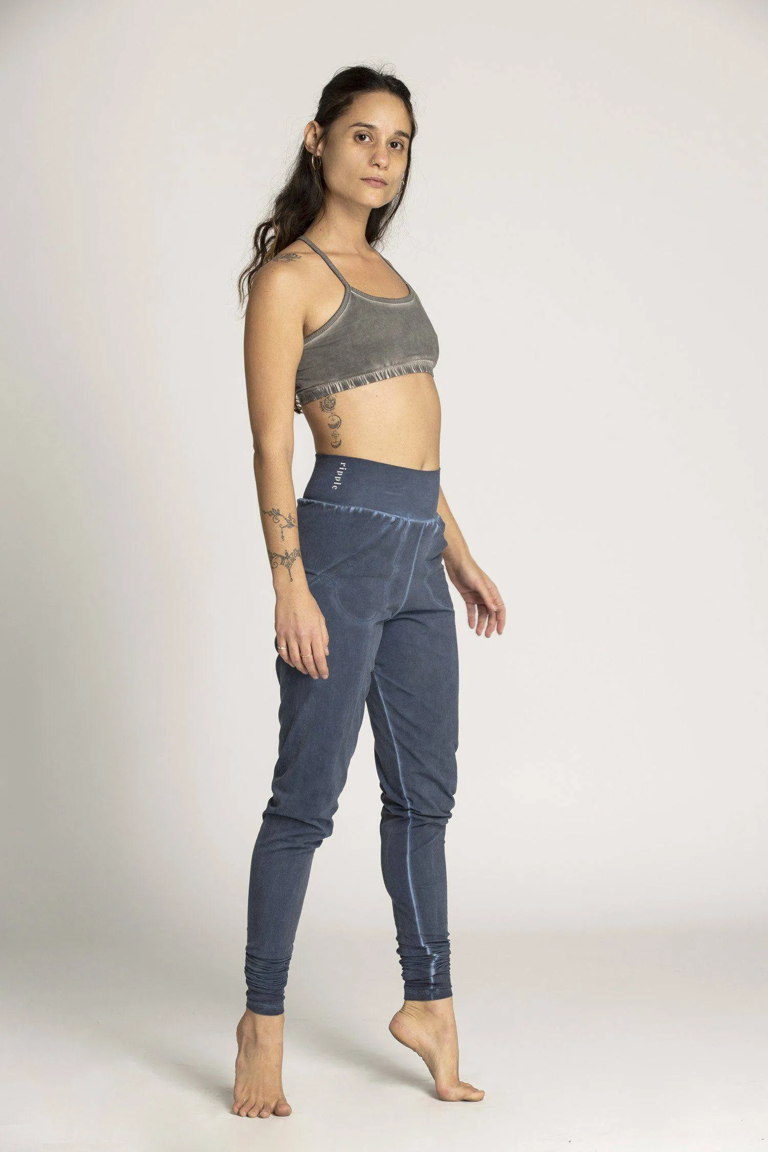 I'mPerfect Stonewash Extra Long Slouchy Pants 35%off