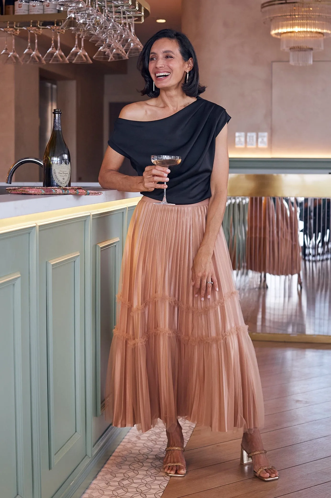 Jemma Reversible Skirt Champagne