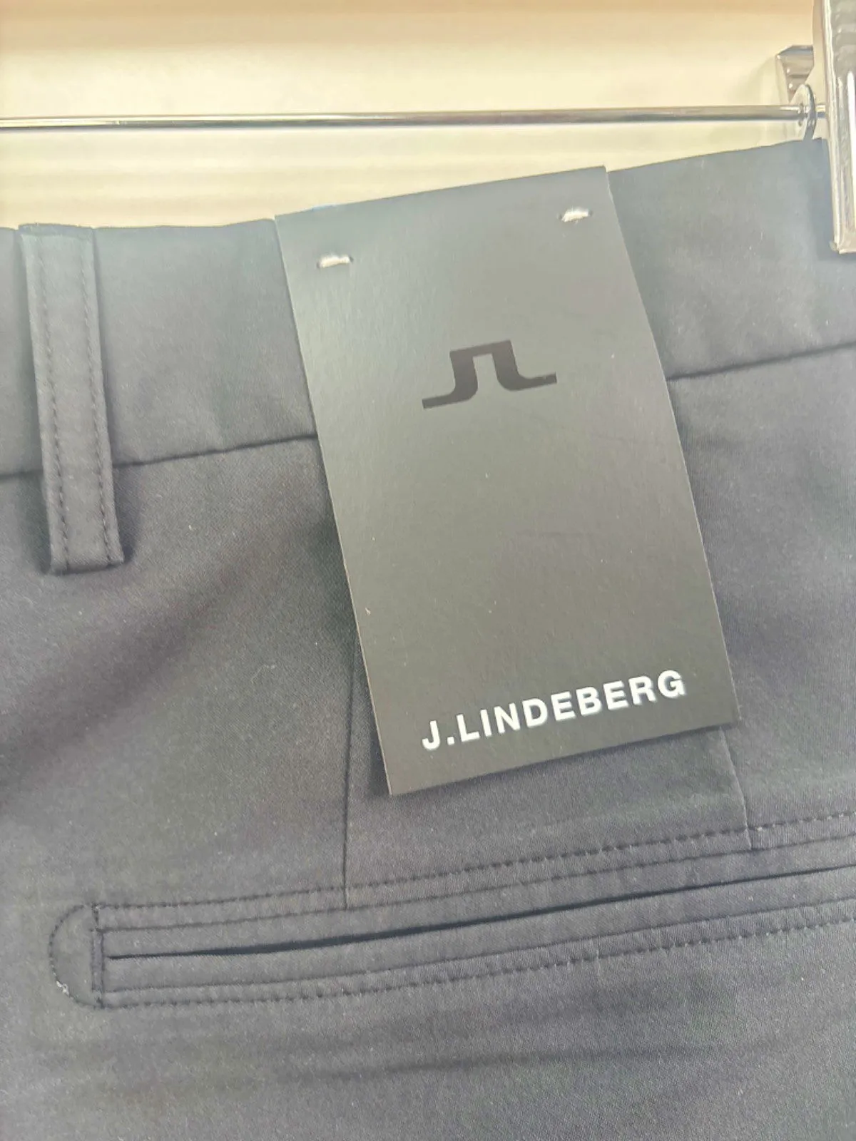 J.Lindeberg Black Elof Pants UK W36