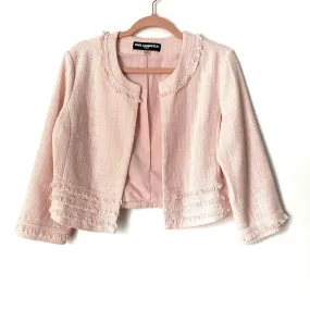 Karl Lagerfeld Pink Fringe Cropped Jacket- Size L