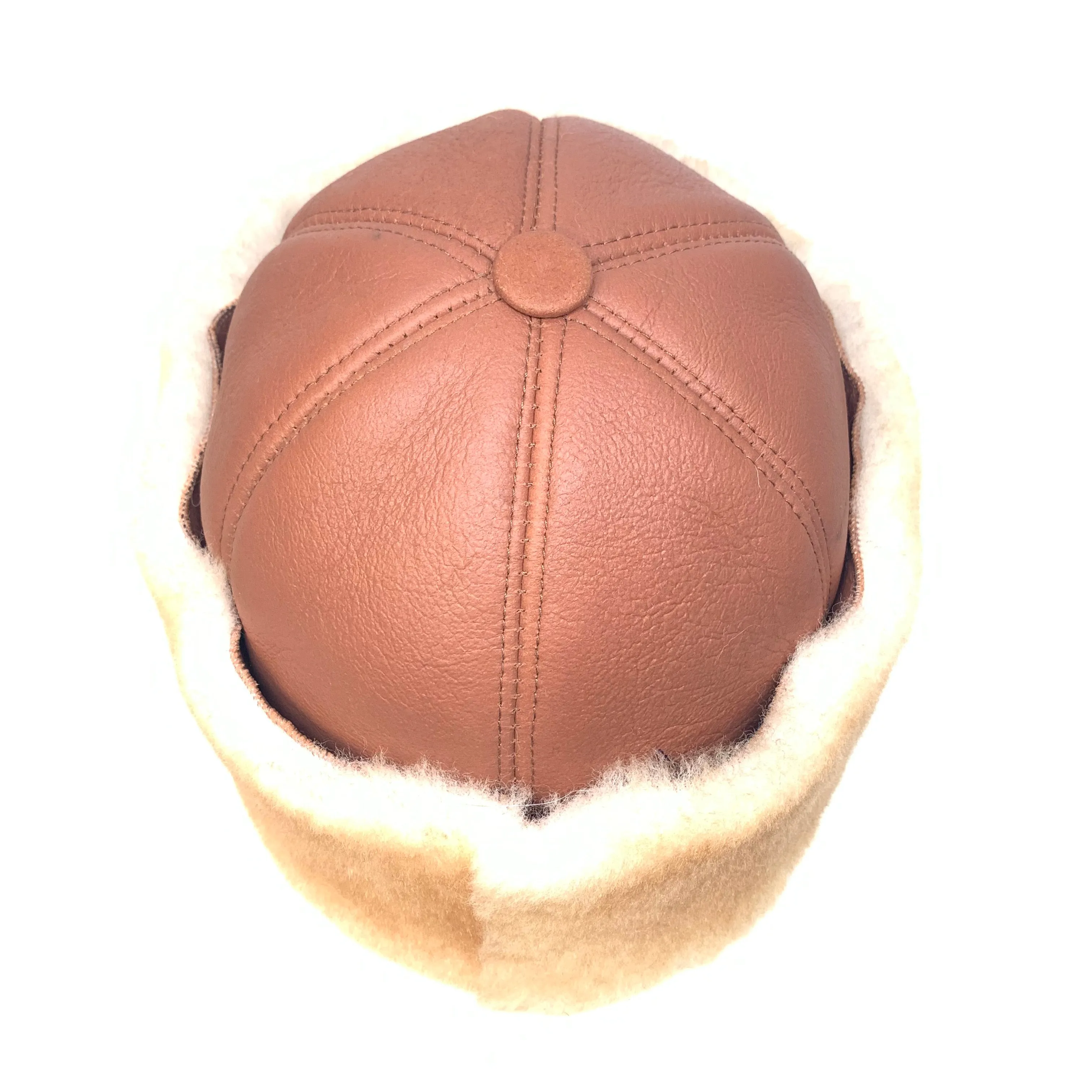 Kashani Natural Shearling Skull Cap Hat