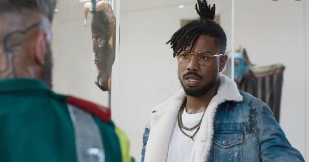 Killmonger Shearling Denim Trucker Jacket (Black)