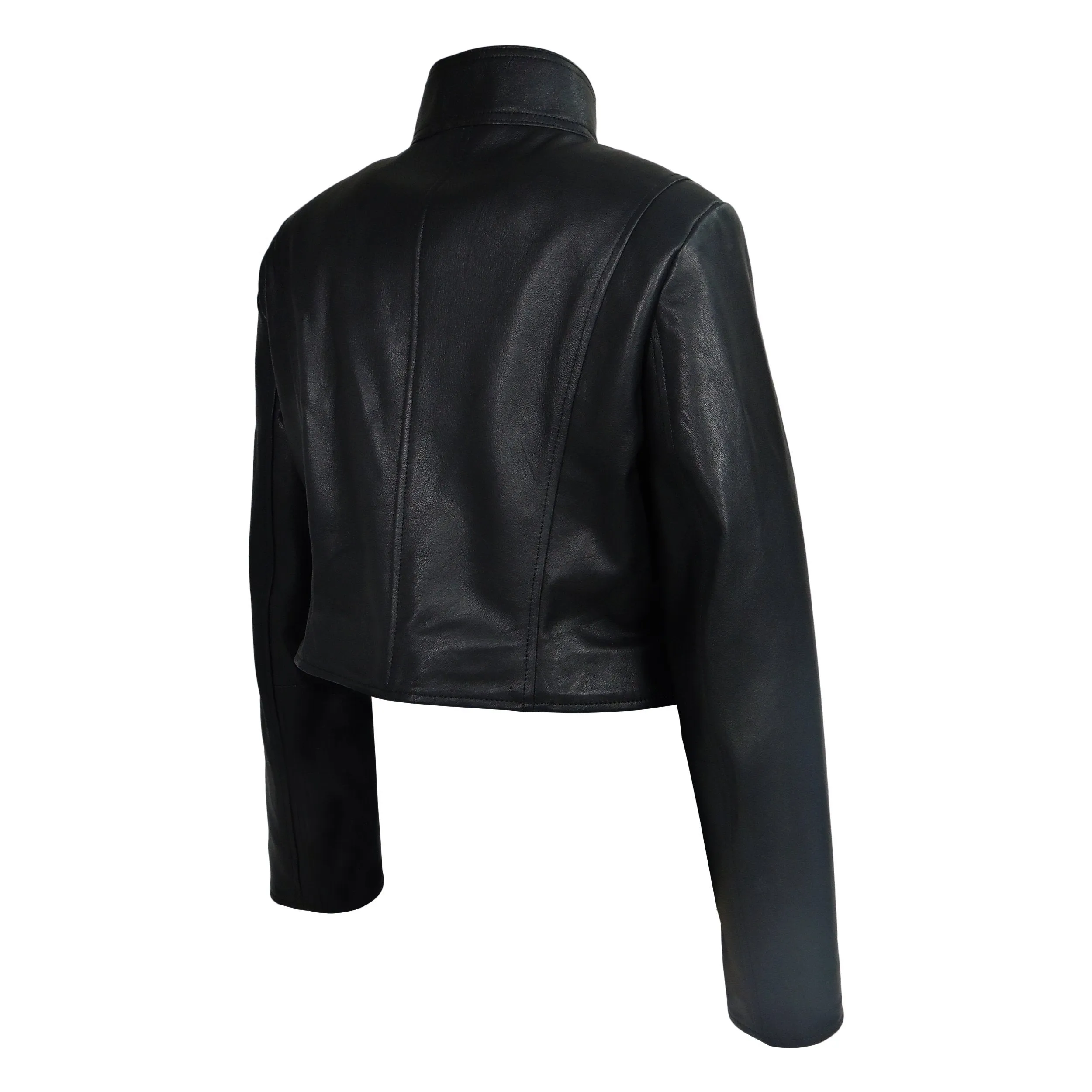 Ladies Sexy Short Cut Bolero Leather Jacket