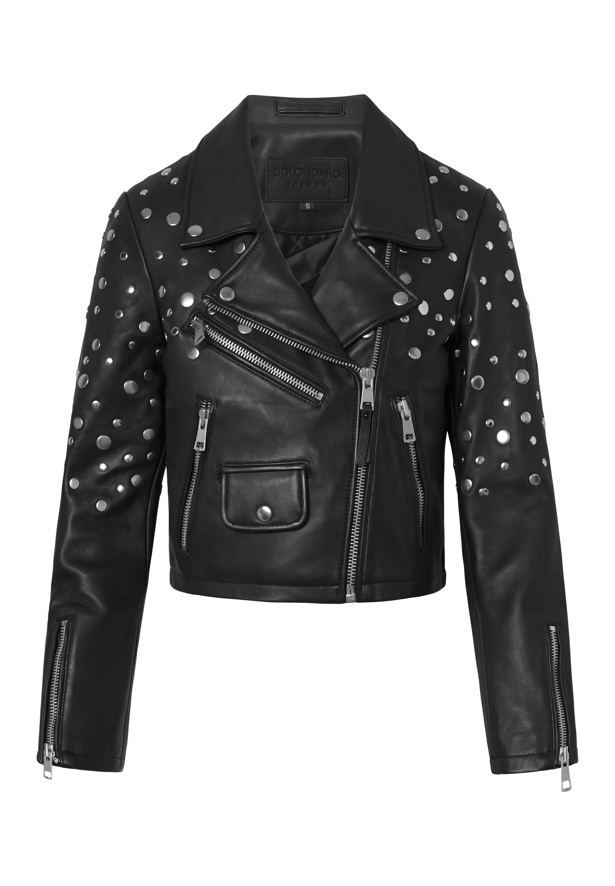 Leather Studded Biker Jacket