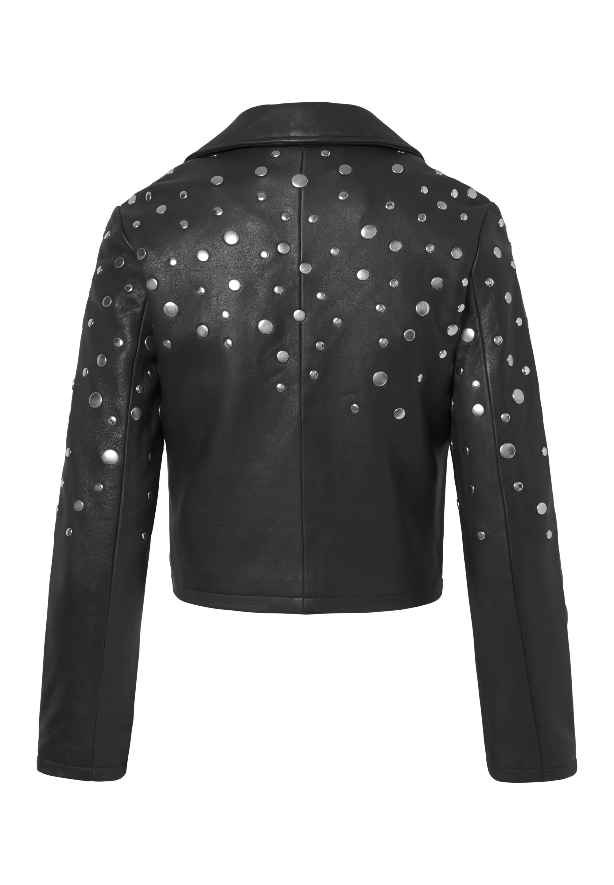 Leather Studded Biker Jacket