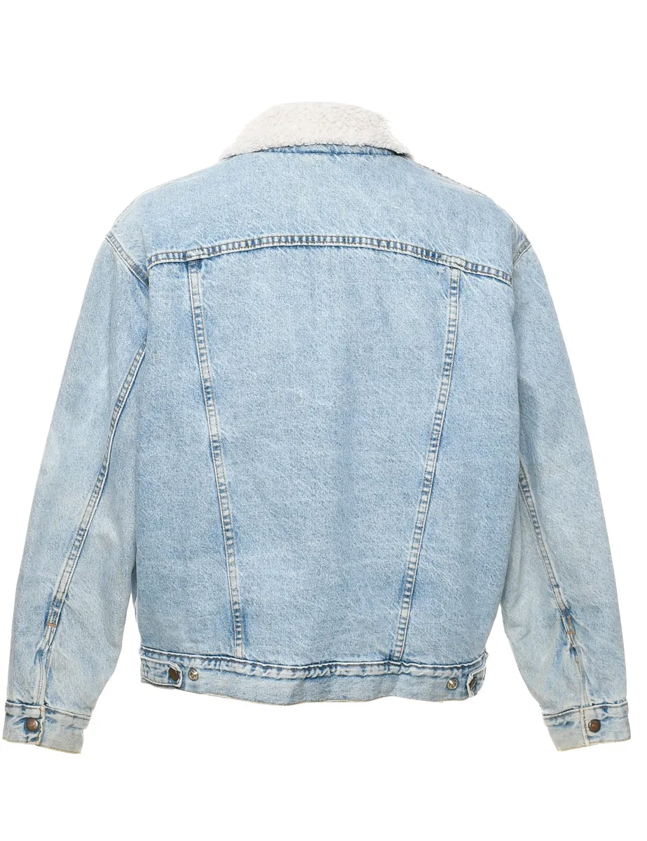 Levi's Light Wash Shearling Denim Jacket - XL