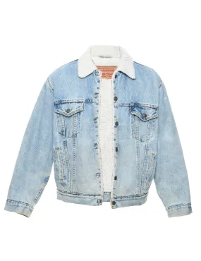 Levi's Light Wash Shearling Denim Jacket - XL