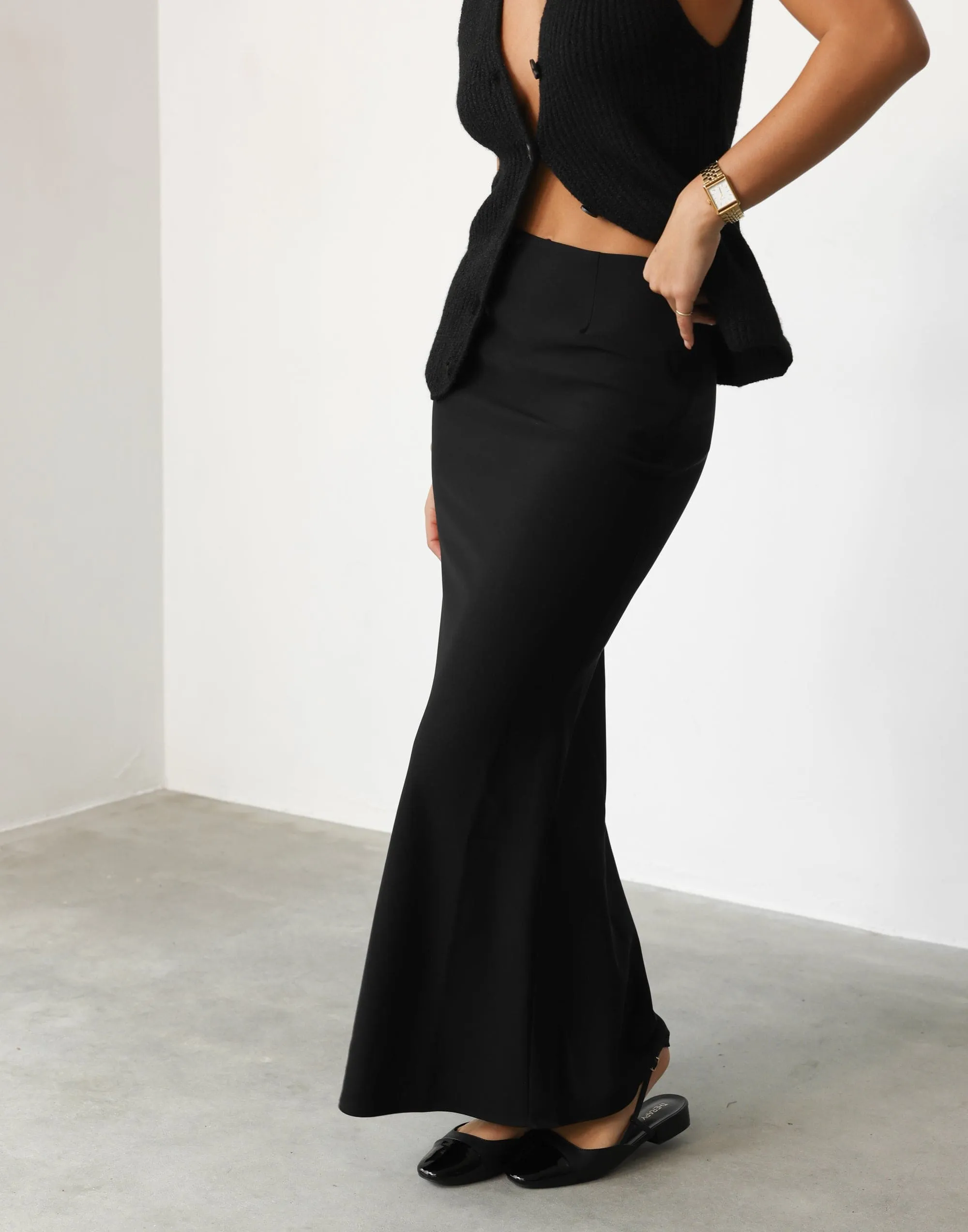 Lilou Maxi Skirt (Black)