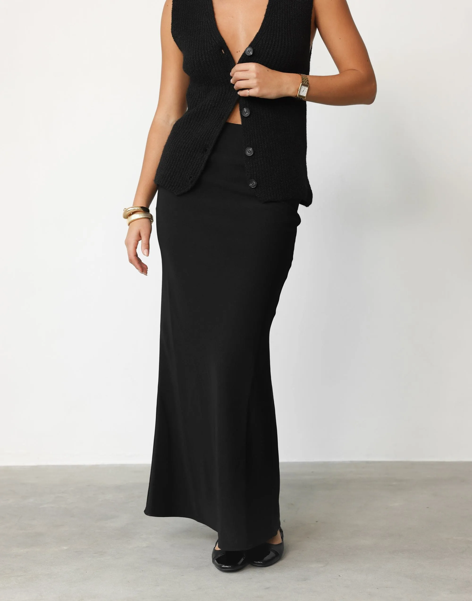 Lilou Maxi Skirt (Black)