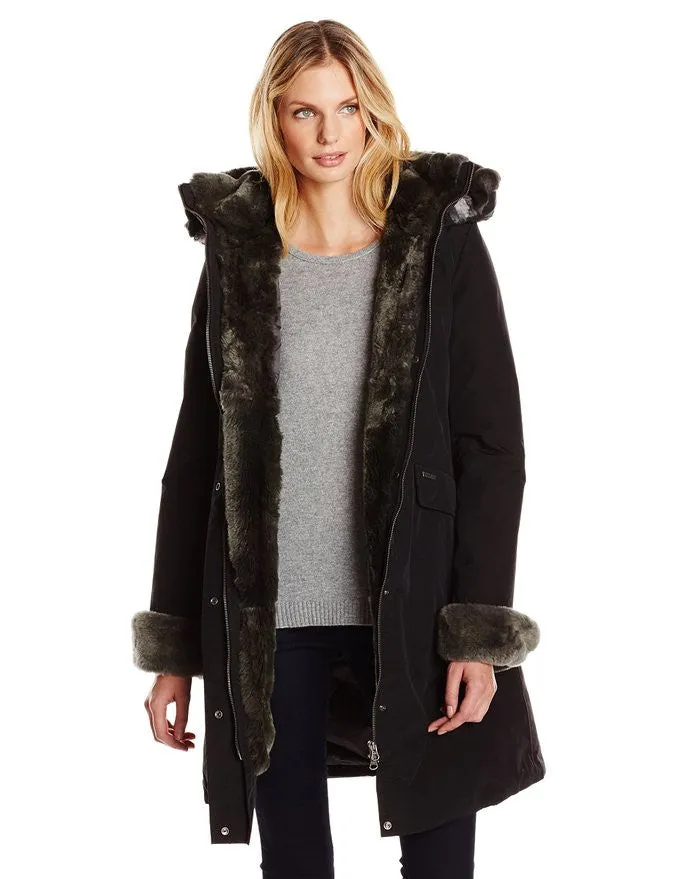 Long Arctic Parka with Fur Trim