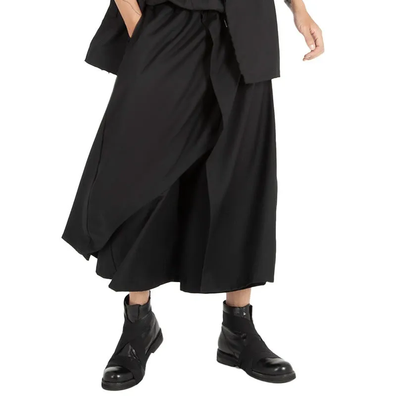 Loose Wide Leg Cropped Culottes