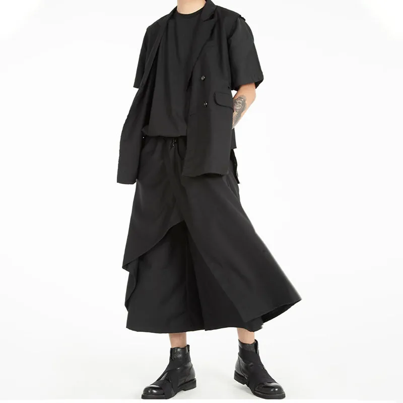 Loose Wide Leg Cropped Culottes