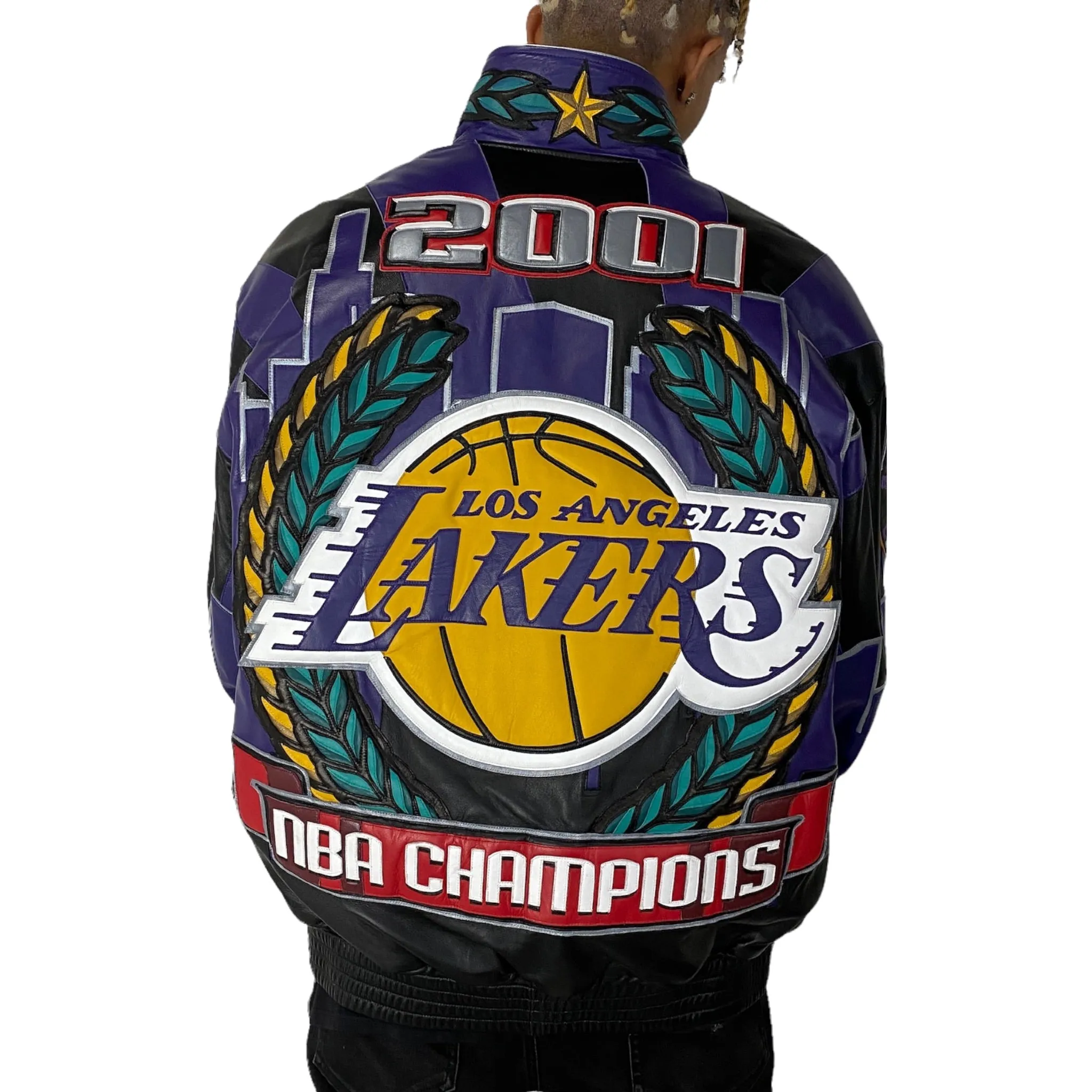 LOS ANGELES LAKERS 2001 CHAMPIONSHIP GENUINE LEATHER JACKET