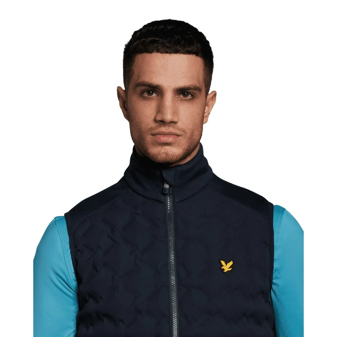 Lyle & Scott Check Quilt Back Fleece Golf Gilet JK1862G