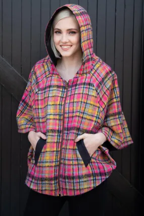 Mari Cape - Pink Plaid