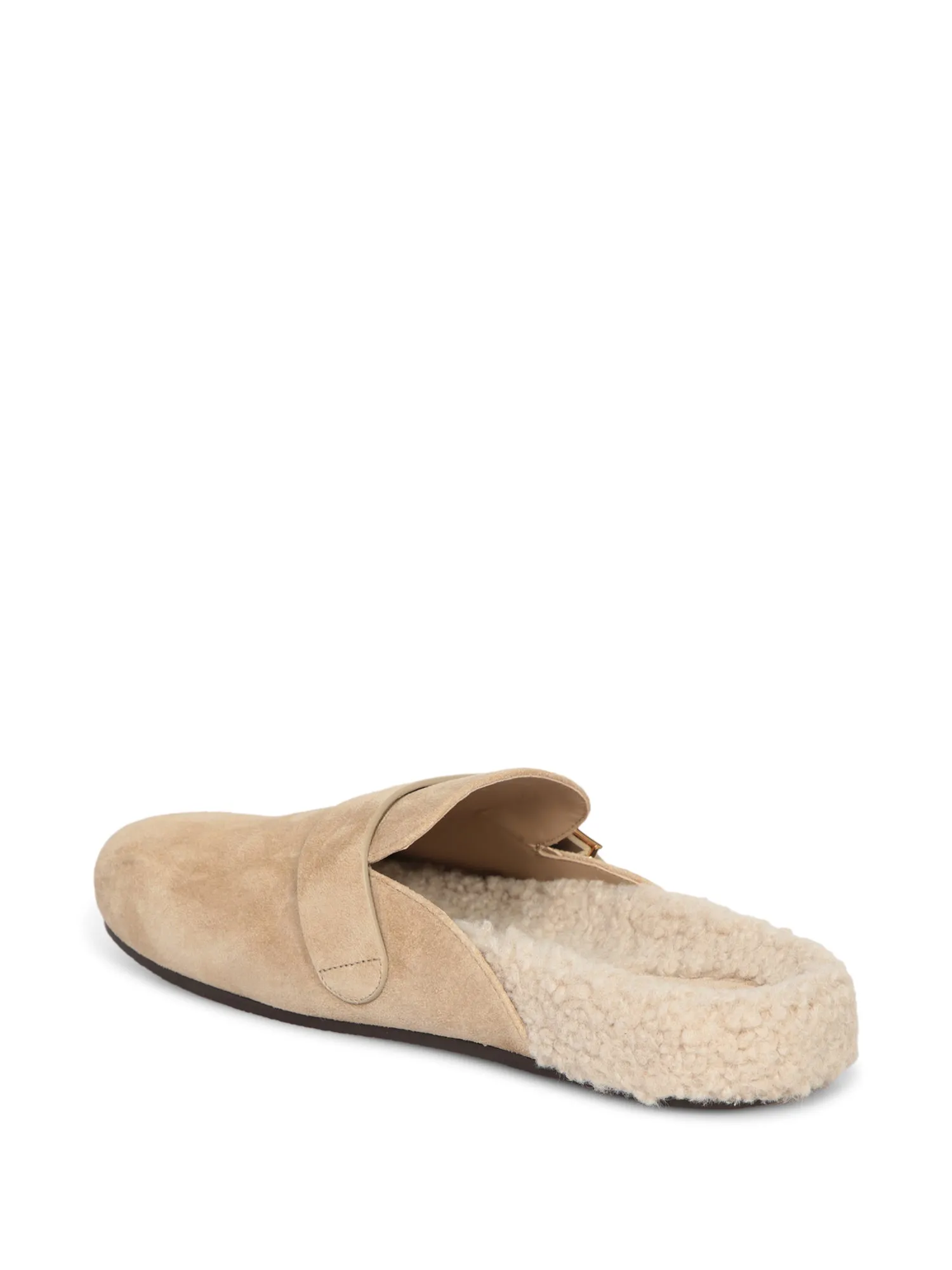 Mellow Shearling Mules Beige