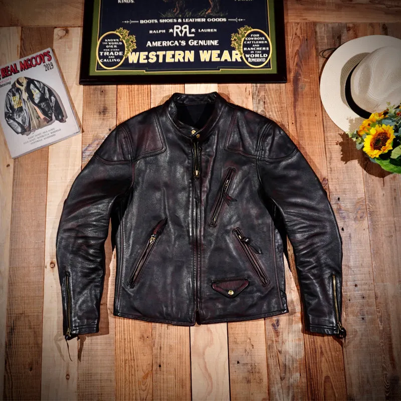 Men's Biker Leather Jacket