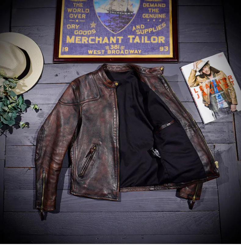 Men's Biker Leather Jacket