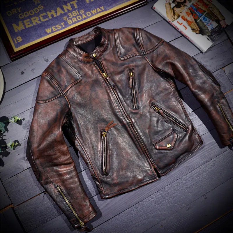 Men's Biker Leather Jacket