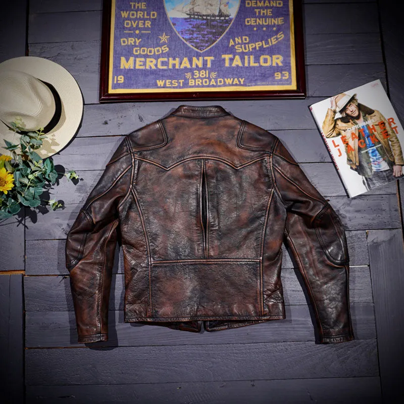 Men's Biker Leather Jacket