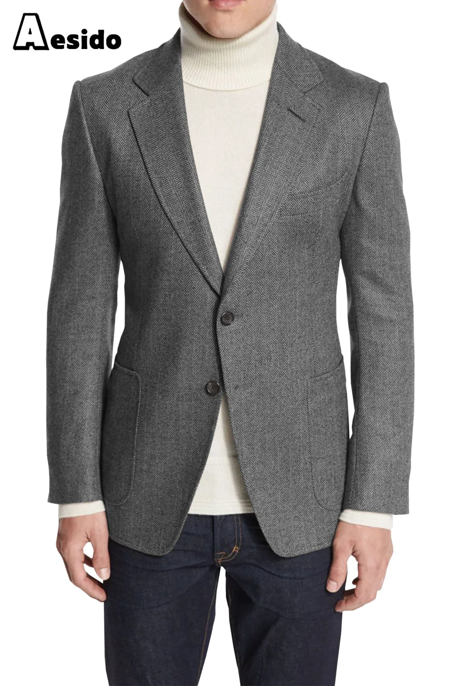 Men's Business Slim Notch Lapel Blazer