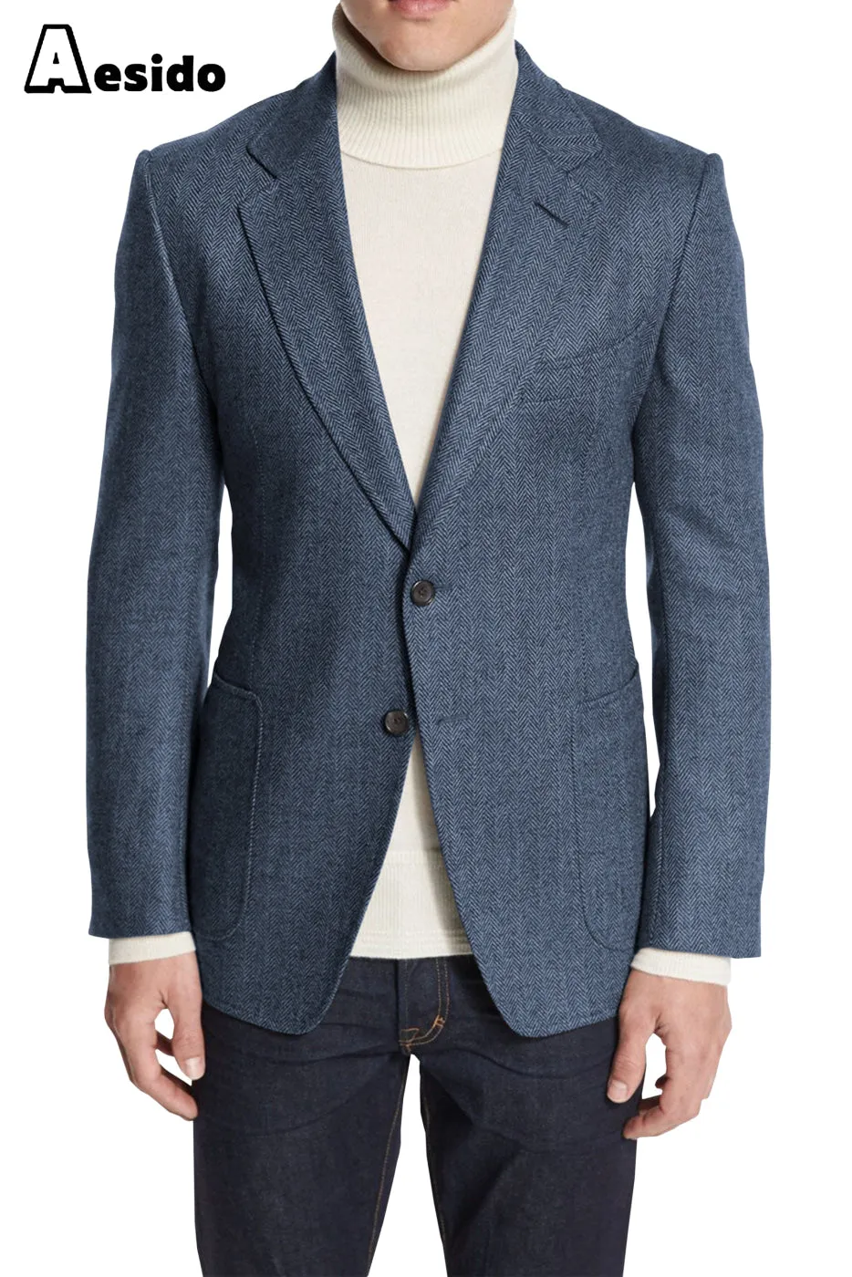 Men's Business Slim Notch Lapel Blazer