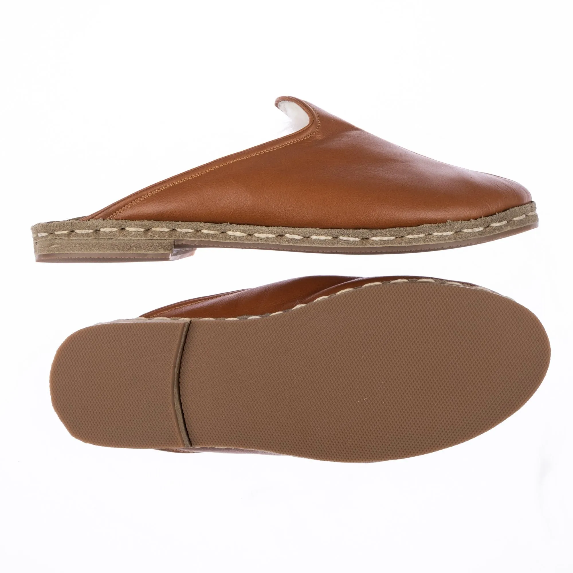 Men's Mocha Shearling Slippers