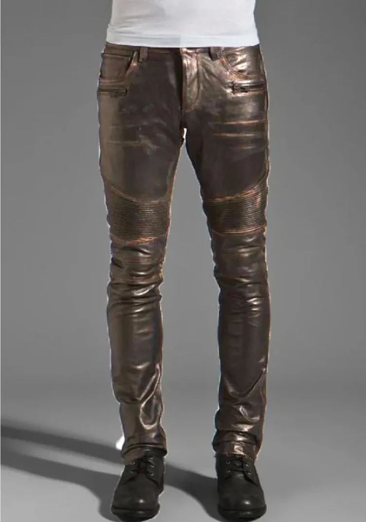 Men's Rogue Leather Pants in Dark Brown