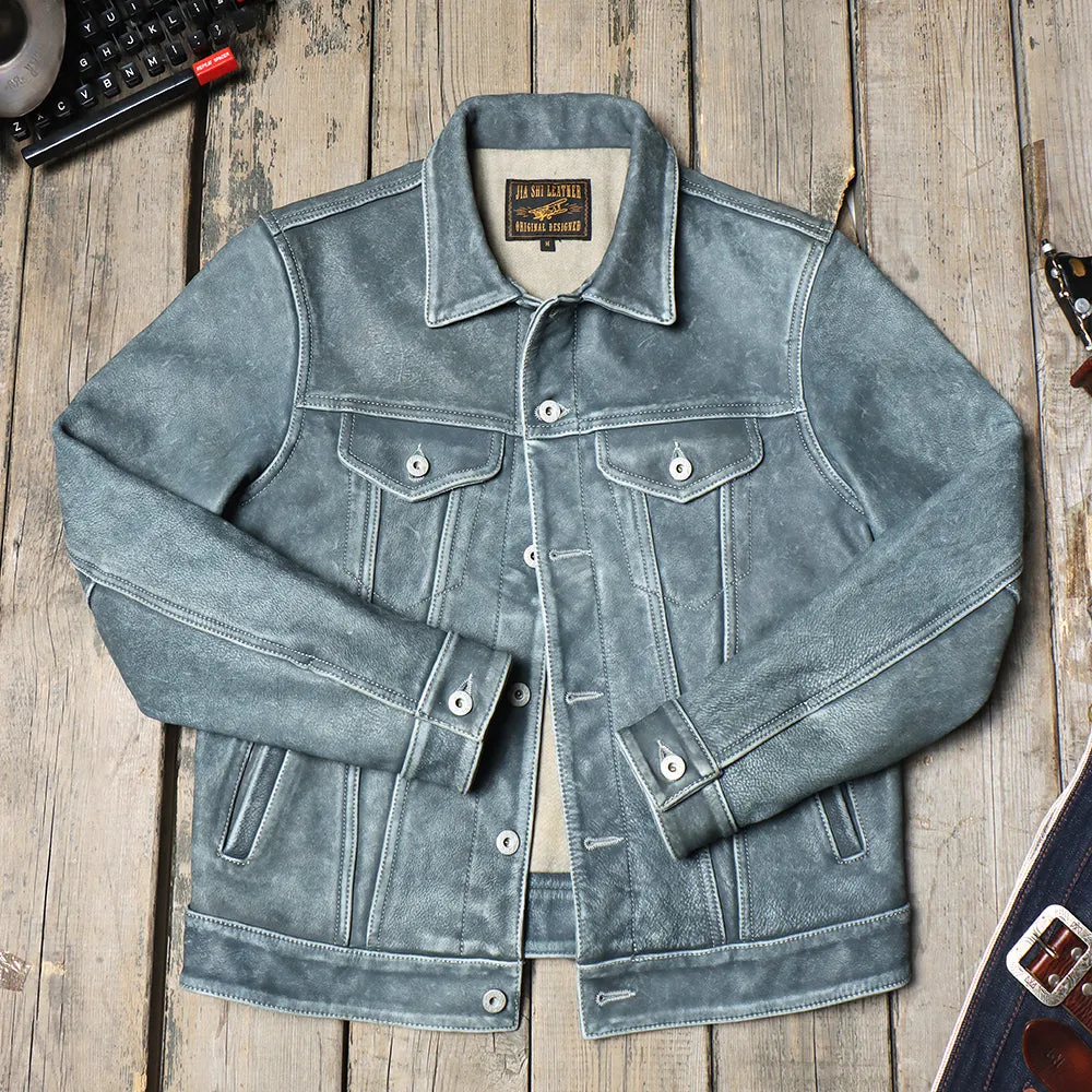 Men's Type III Leather Trucker Jacket