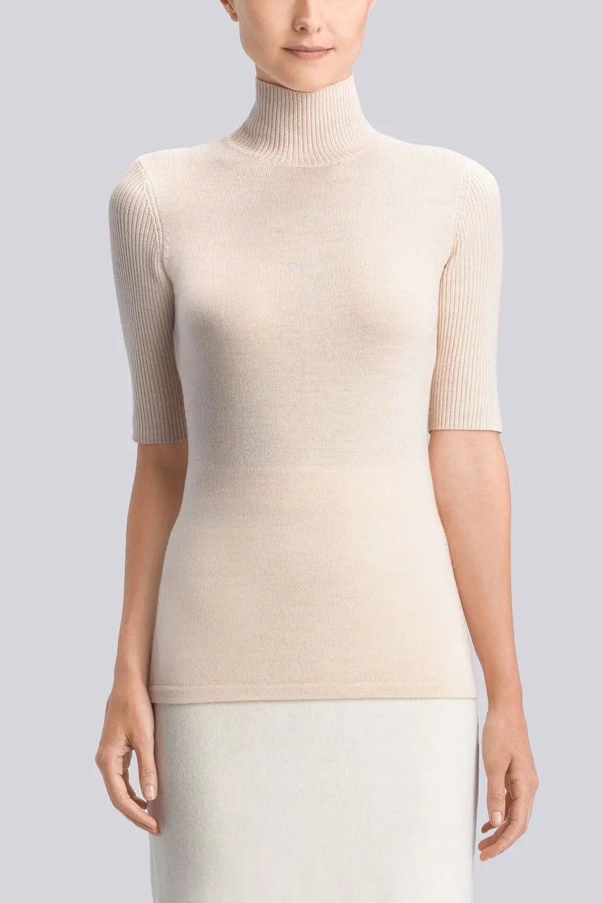 Merino Wool Turtleneck Top