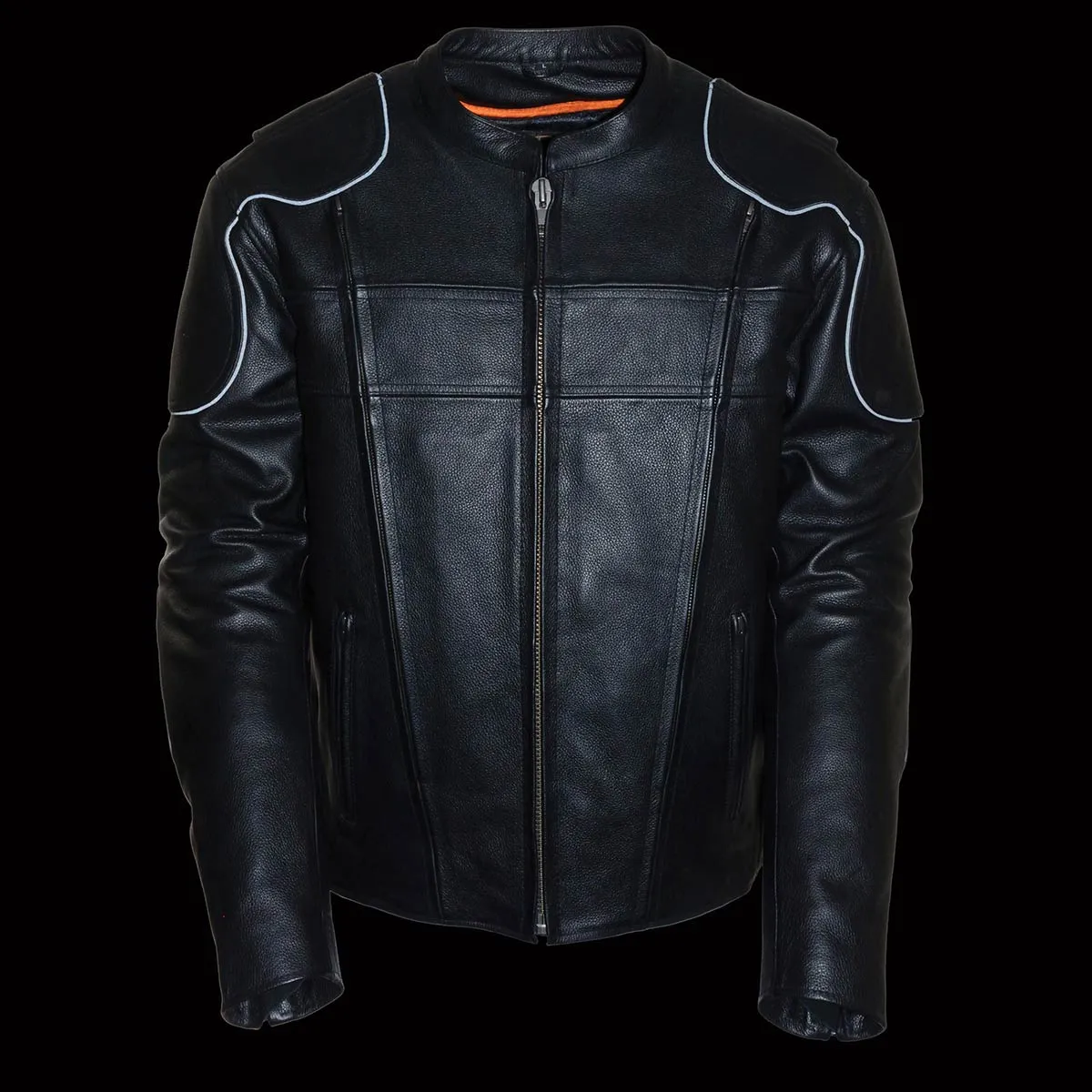 Milwaukee Leather LKM1705 Men's Black Side Stretch Vented Black