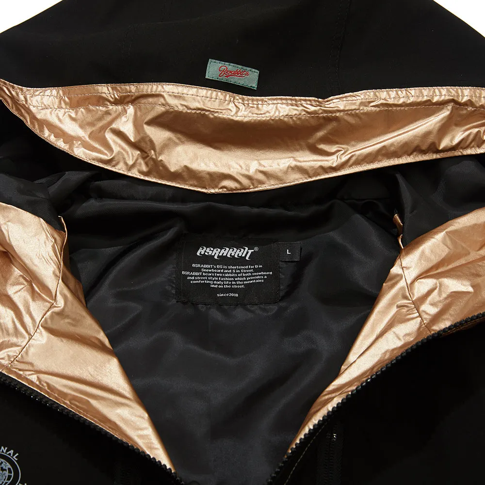 MMM WINDBREAKER HOODED STRETCH JACKET ROSE GOLD/BLACK