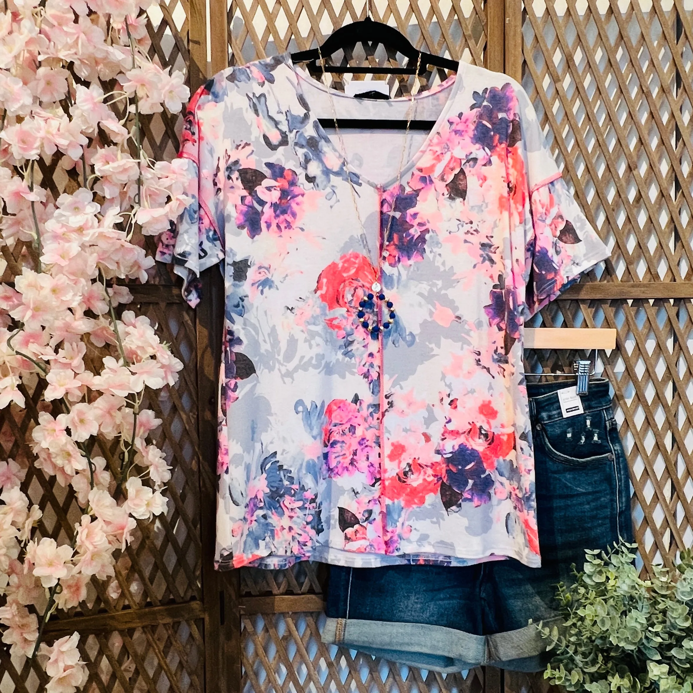 Multi Colors Floral Top