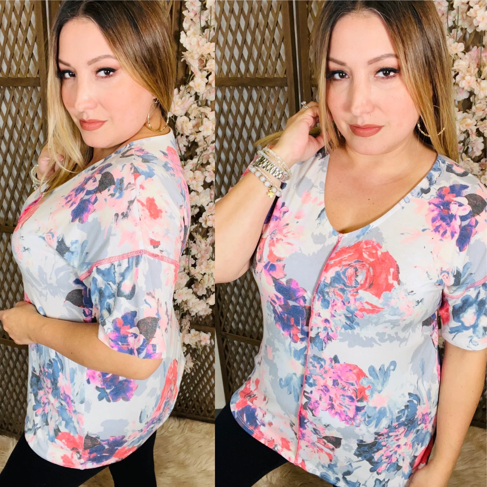 Multi Colors Floral Top