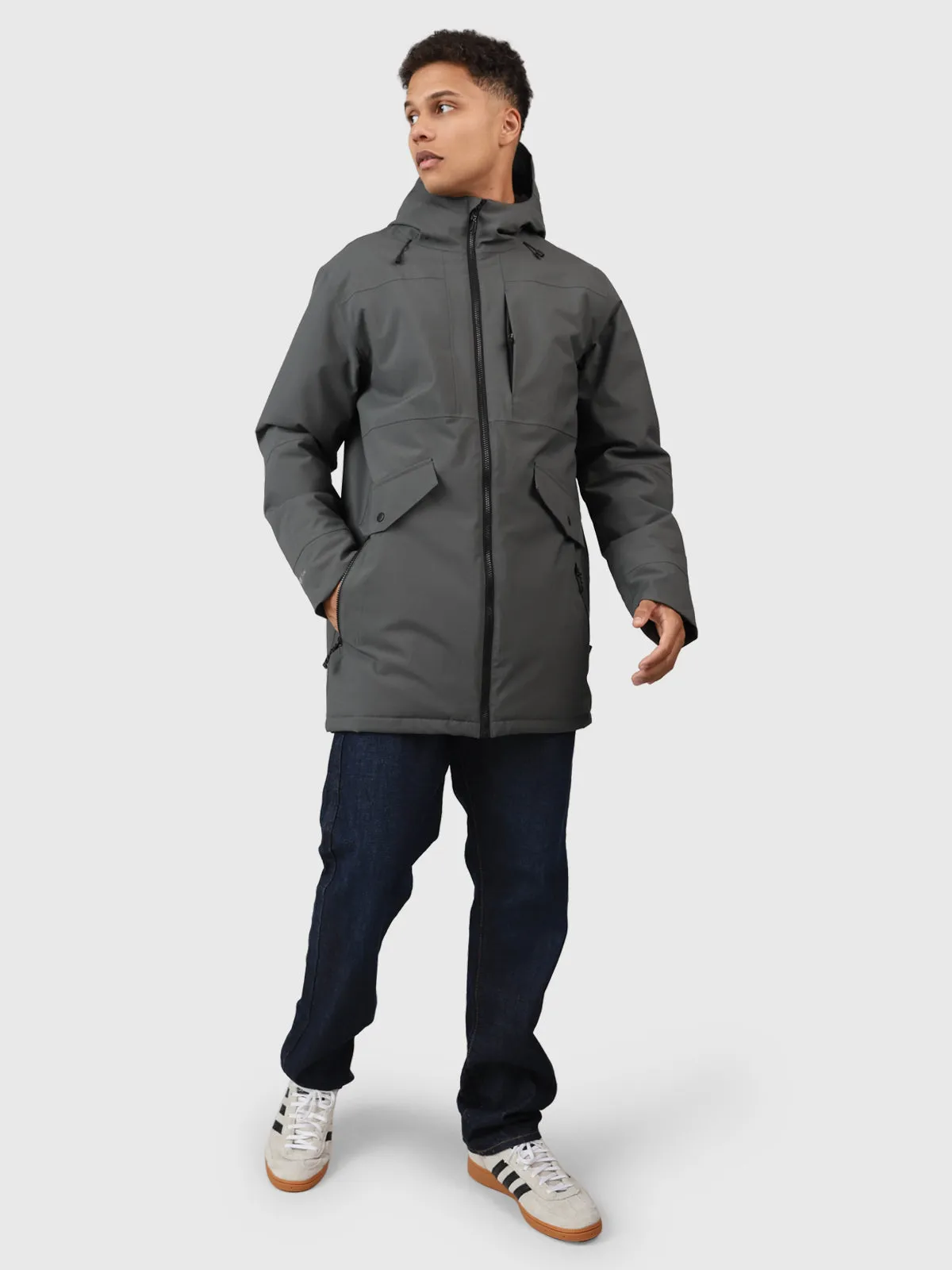 Nelson Men Parka Rain Jacket | Mud Green