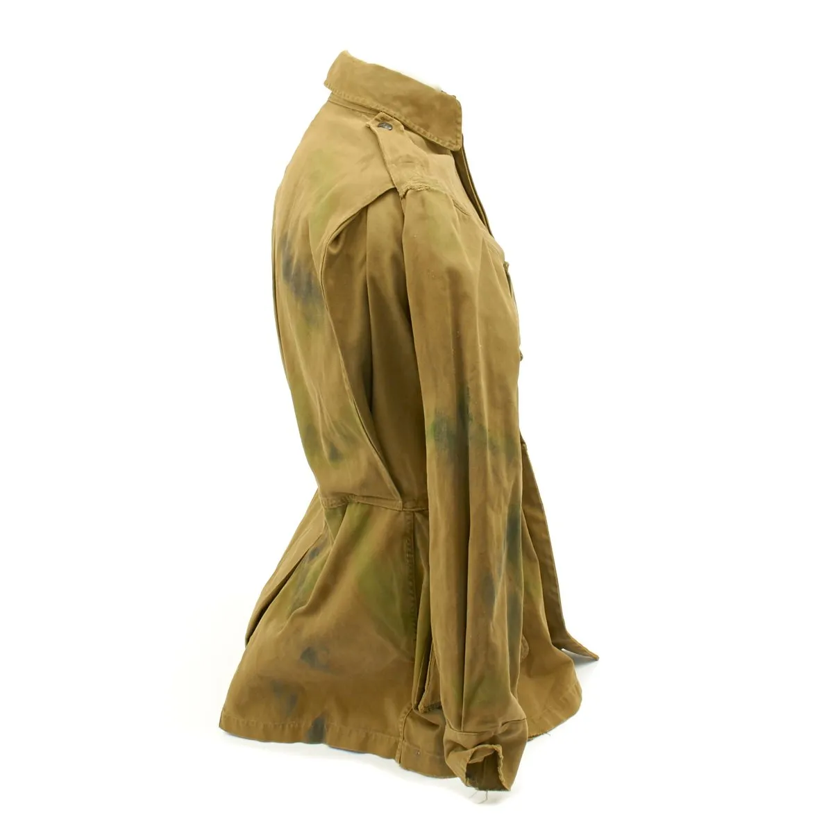 Original U.S. WWII Airborne M1942 Over Spray Camouflage Paratrooper Jacket - RARE