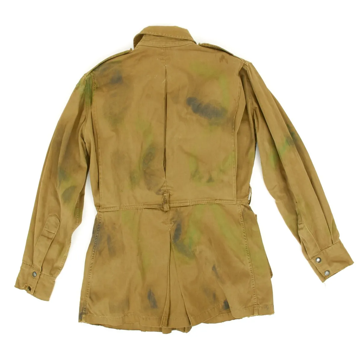 Original U.S. WWII Airborne M1942 Over Spray Camouflage Paratrooper Jacket - RARE