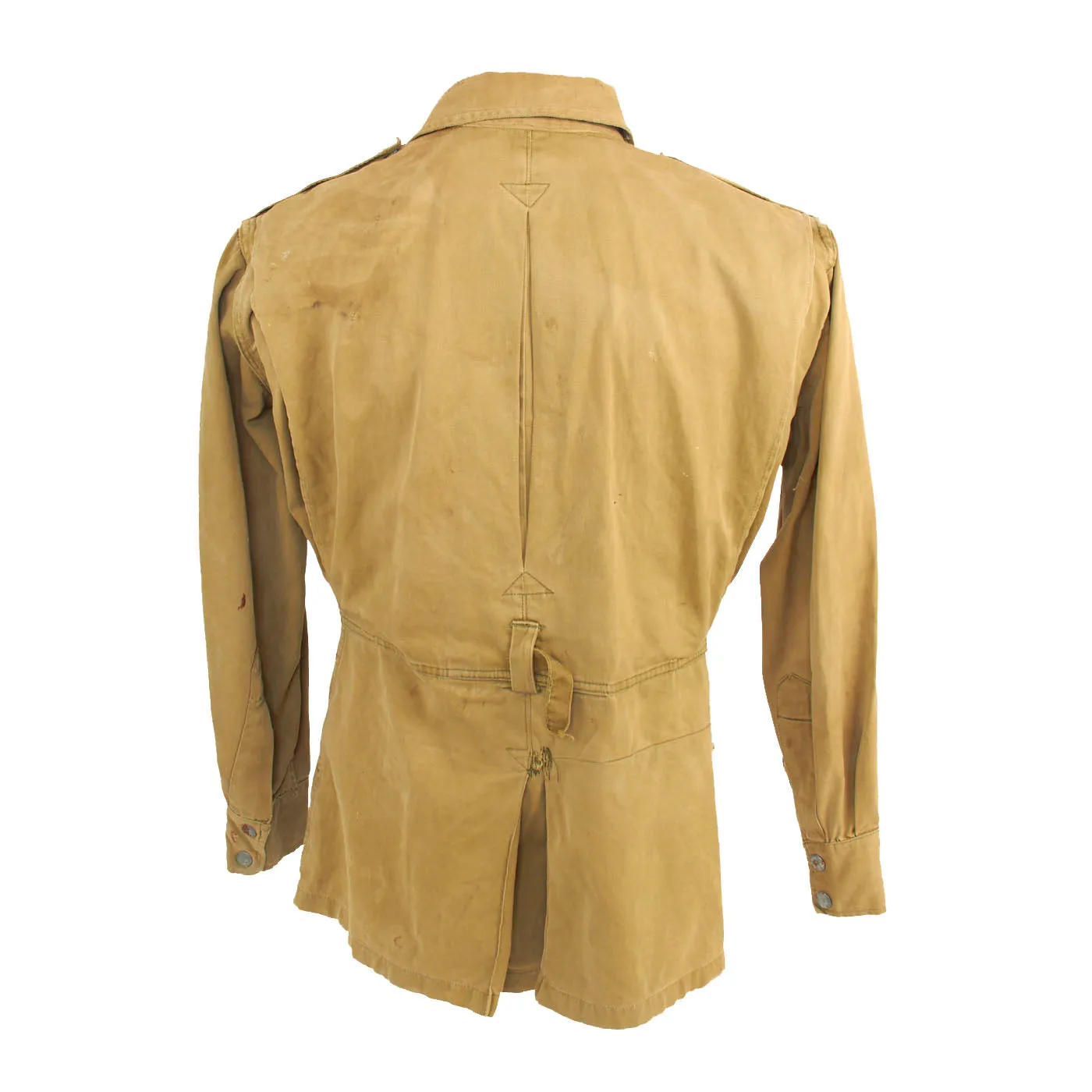 Original U.S. WWII Service Worn M1942 Paratrooper Jump Jacket without Reinforcements - Marked With Multiple Laundry Numbers