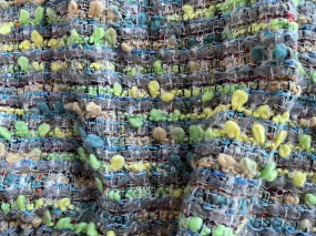 Pastel Party Mint Wool Blend Tweed Bouclé (Made in Italy)