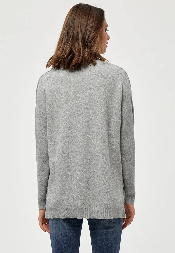 PCRosalia Knit Pullover - LIGHT GREY MEL.