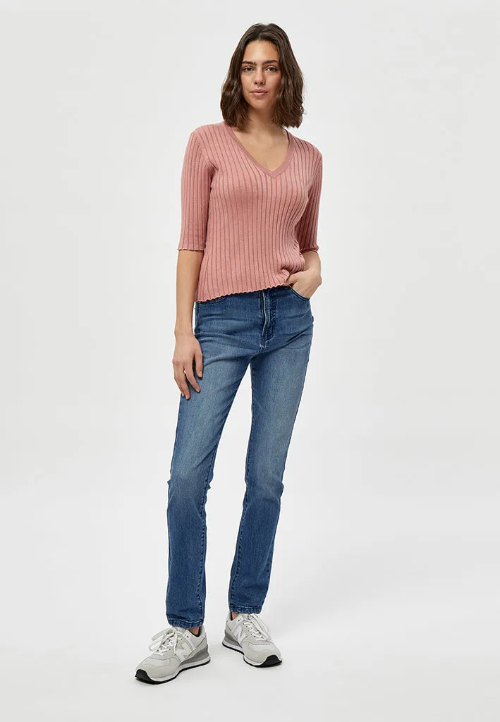 PCTana Rib Pullover - Ash Rose