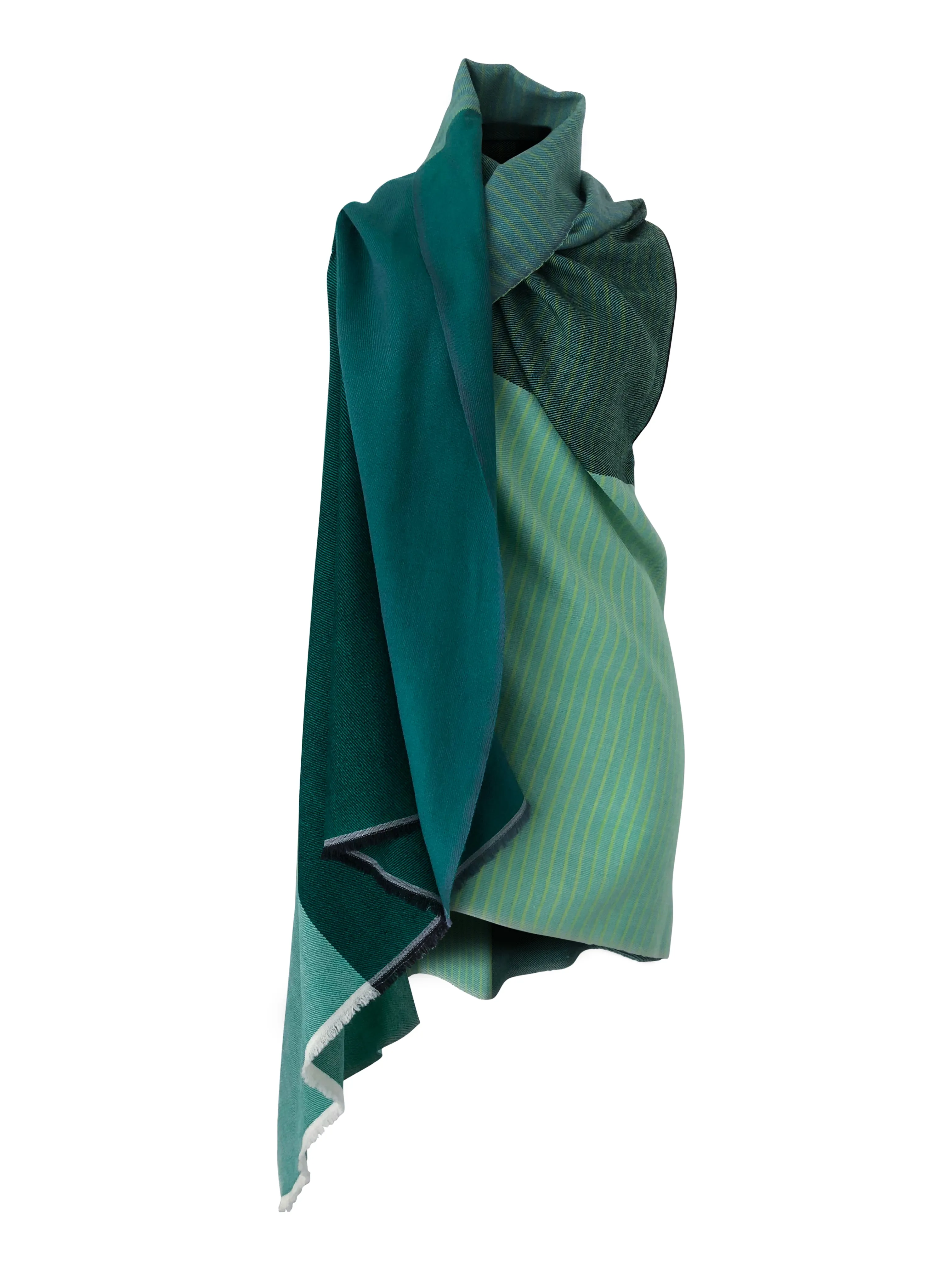 PETITE Light Wool Cape Fusion Green