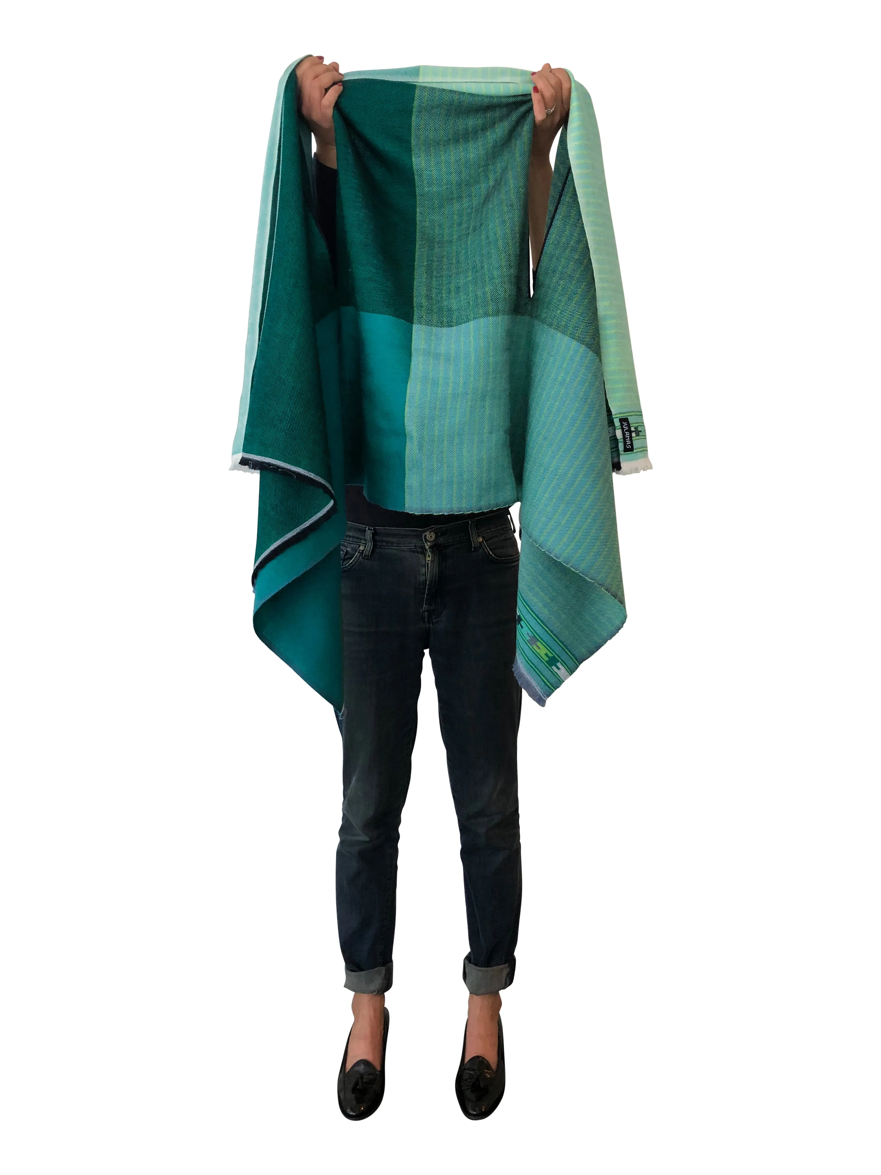 PETITE Light Wool Cape Fusion Green