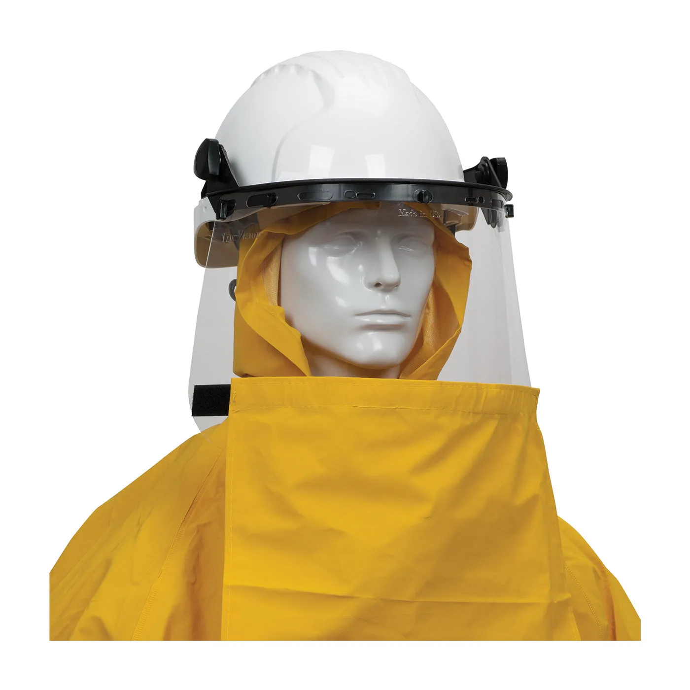 PIP HydroFR PVC Jacket with Hood and Bib Overall - Yellow