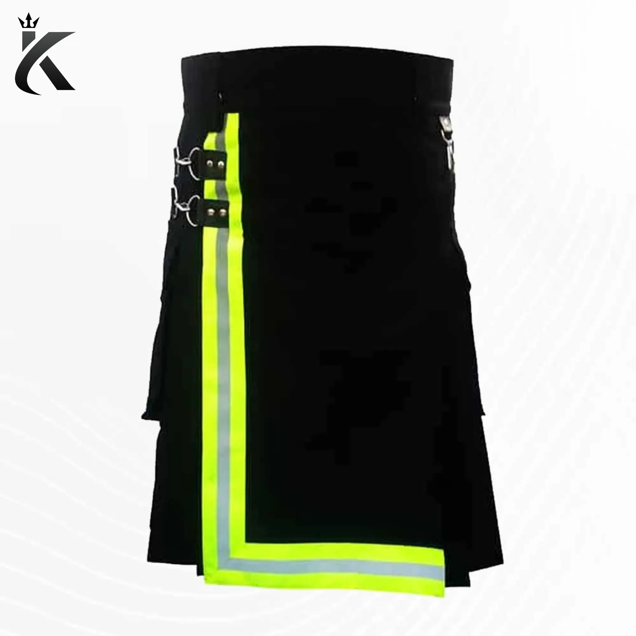 Premium Scottish Black Utility Firefighter Kilt -  Honoring Tradition