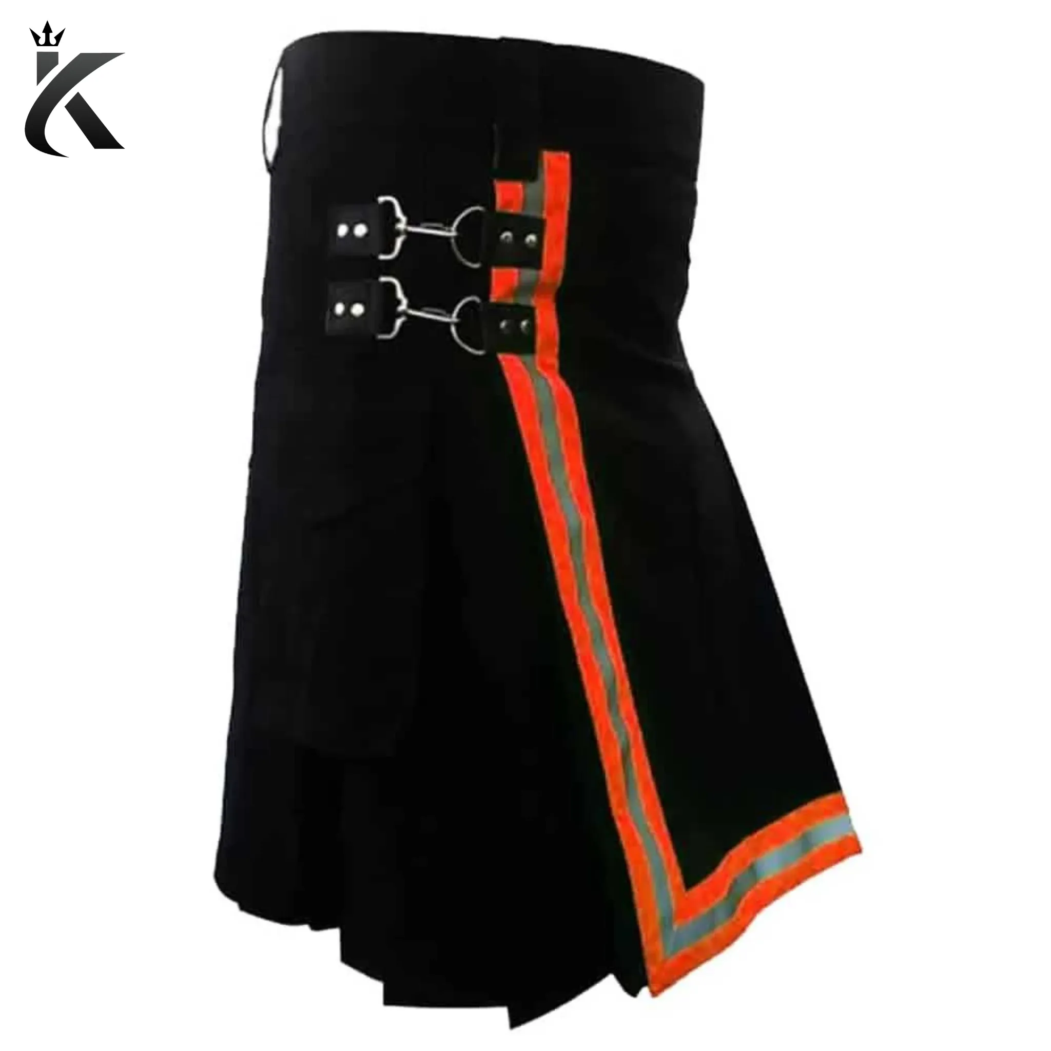 Premium Scottish Traditional Firefighter Kilt With Straps - Crafted with Celtic Pride